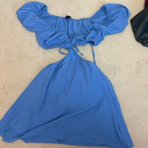 Forever 21 Light Blue Ruffled Dress